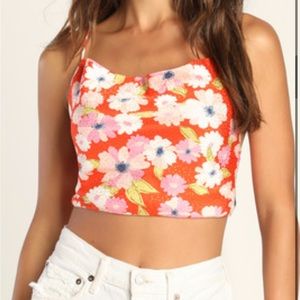 Lulus Satin Scarf Top BRAND NEW